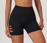 B-ACTIVE BLISS HIGH-WAIST CUTOUT SHORTS