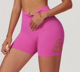 B-ACTIVE BLISS HIGH-WAIST CUTOUT SHORTS