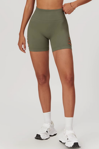 B-ACTIVE BLISS HIGH-WAIST CUTOUT SHORTS