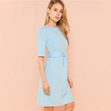 BAILEY BLUE SHEATH DRESS - B ANN'S BOUTIQUE