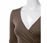 BROWN CROPPED TOP - B ANN'S BOUTIQUE