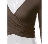 BROWN CROPPED TOP - B ANN'S BOUTIQUE