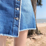 DENIM DAYS BUTTON UP MINI SKIRT - B ANN'S BOUTIQUE