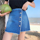 DENIM DAYS BUTTON UP MINI SKIRT - B ANN'S BOUTIQUE