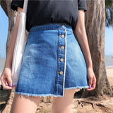 DENIM DAYS BUTTON UP MINI SKIRT - B ANN'S BOUTIQUE