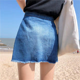 DENIM DAYS BUTTON UP MINI SKIRT - B ANN'S BOUTIQUE