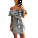 END OF THE LINE RUFFLED DRESS - B ANN'S BOUTIQUE