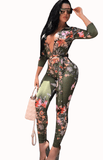 FITTED & FLAUNTING FLORAL JUMPSUIT - B ANN'S BOUTIQUE