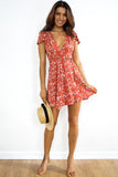 FLORAL VINE WRAP DRESS - B ANN'S BOUTIQUE