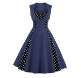 RETRO  POLKA DOT A-LINE DRESS - B ANN'S BOUTIQUE, LLC