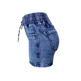 SUMMER KNIT DENIM SHORTS - B ANN'S BOUTIQUE, LLC