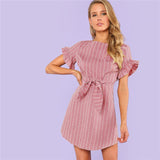 THE PERFECT PINK STRIPE DRESS - B ANN'S BOUTIQUE