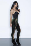 VELVET LACE-UP PANTS - B ANN'S BOUTIQUE, LLC