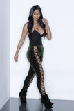 VELVET LACE-UP PANTS - B ANN'S BOUTIQUE, LLC