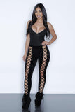 VELVET LACE-UP PANTS - B ANN'S BOUTIQUE, LLC